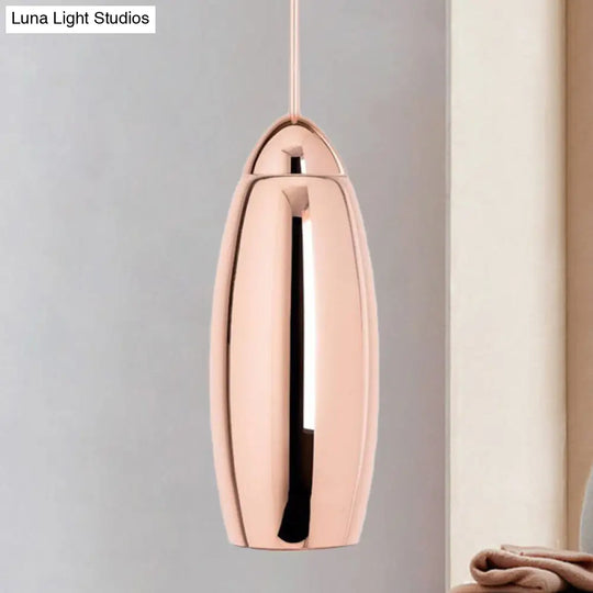 Contemporary Copper Pendant Ceiling Light With Mirror Glass Shade