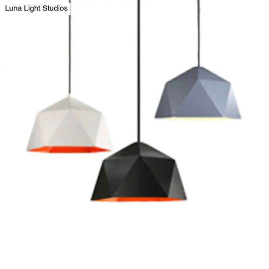 Contemporary Facet Bowl Pendant Light For Bedroom Or Library