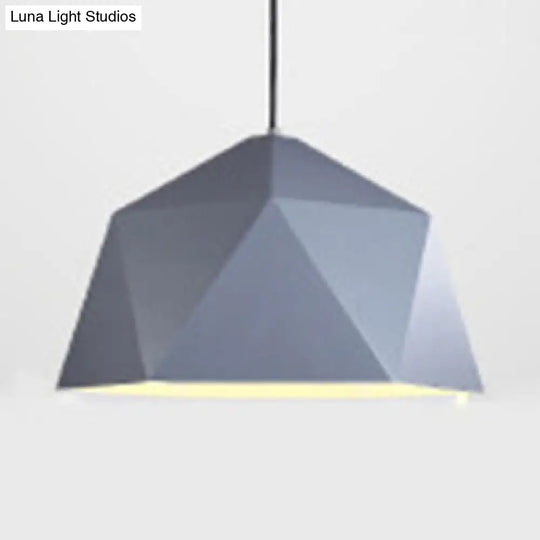 Contemporary Facet Bowl Pendant Light For Bedroom Or Library Grey / 10