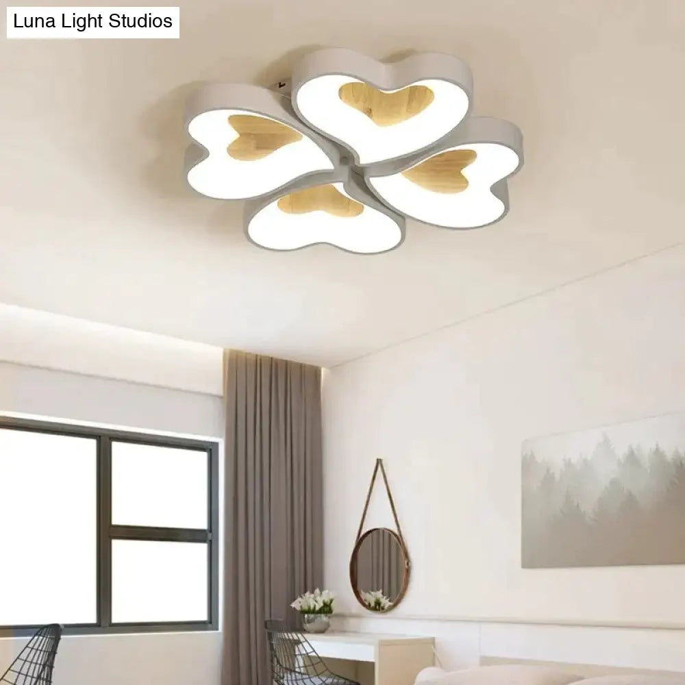 Modern Heart Shape Led Ceiling Lights For Living Room Bedroom Indoor Lighting Lamp Fixture Remote