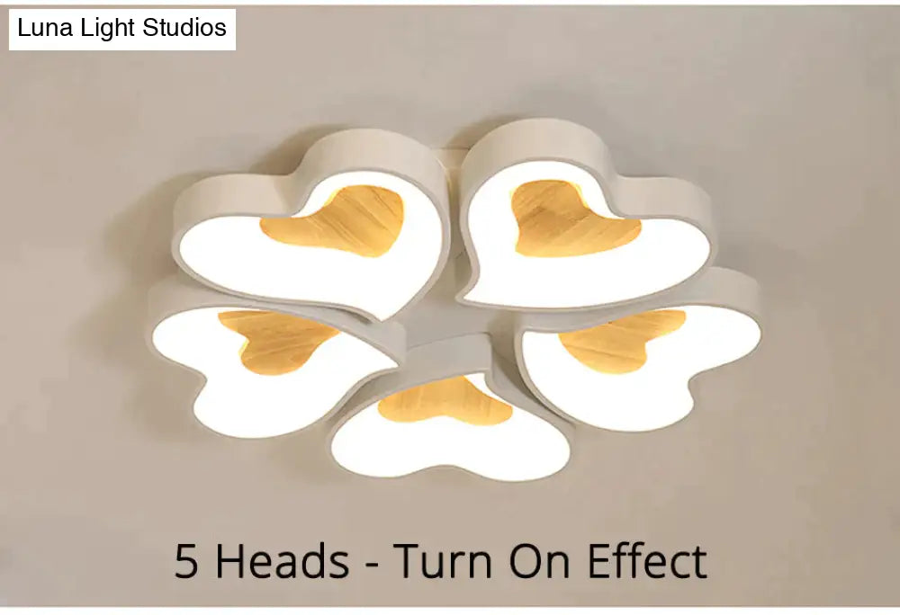 Modern Heart Shape Led Ceiling Lights For Living Room Bedroom Indoor Lighting Lamp Fixture Remote