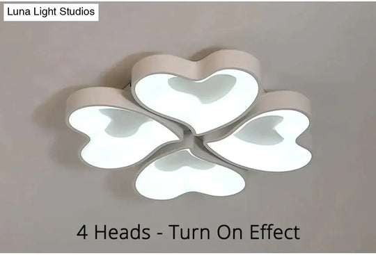 Modern Heart Shape Led Ceiling Lights For Living Room Bedroom Indoor Lighting Lamp Fixture Remote