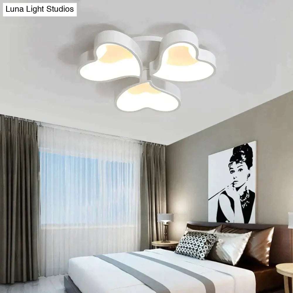 Modern Heart Shape Led Ceiling Lights For Living Room Bedroom Indoor Lighting Lamp Fixture Remote