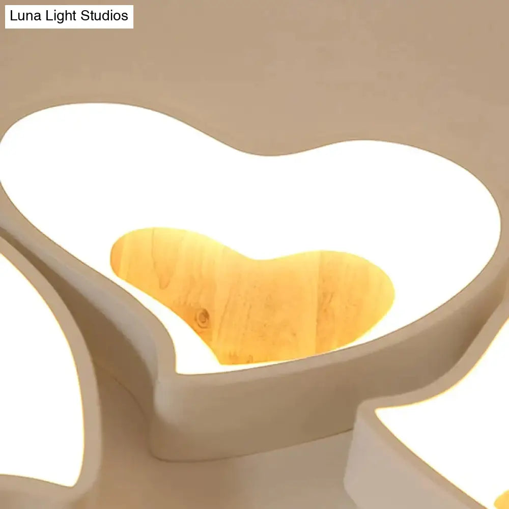 Modern Heart Shape Led Ceiling Lights For Living Room Bedroom Indoor Lighting Lamp Fixture Remote