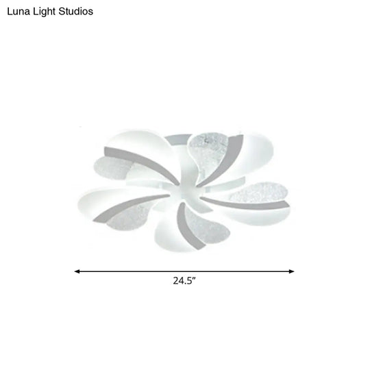 Modern Heart - Shaped Led Ceiling Lamp - Acrylic Flush Mount Light For Living Room With 5/9/15