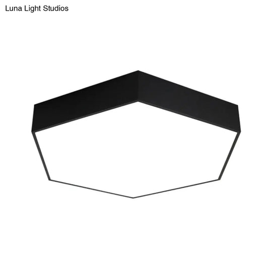 Modern Honeycomb Acrylic Led Ceiling Lamp - Black Flush Mount For Office (18/23.5/47 W) / 18