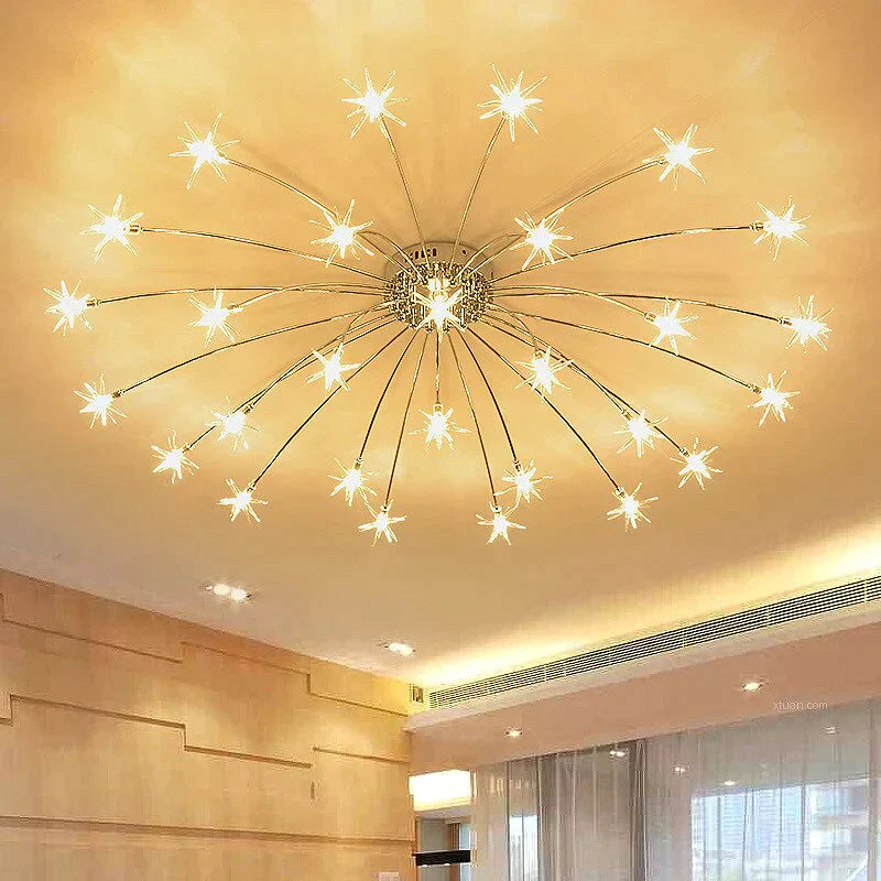 Modern Ice Flower Glass Ceiling Light Bedroom Kitchen Children Room Sky Star Lamp Designer Lighting