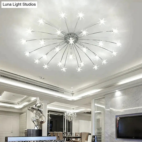 Modern Ice Flower Glass Ceiling Light Bedroom Kitchen Children Room Sky Star Lamp Designer Lighting