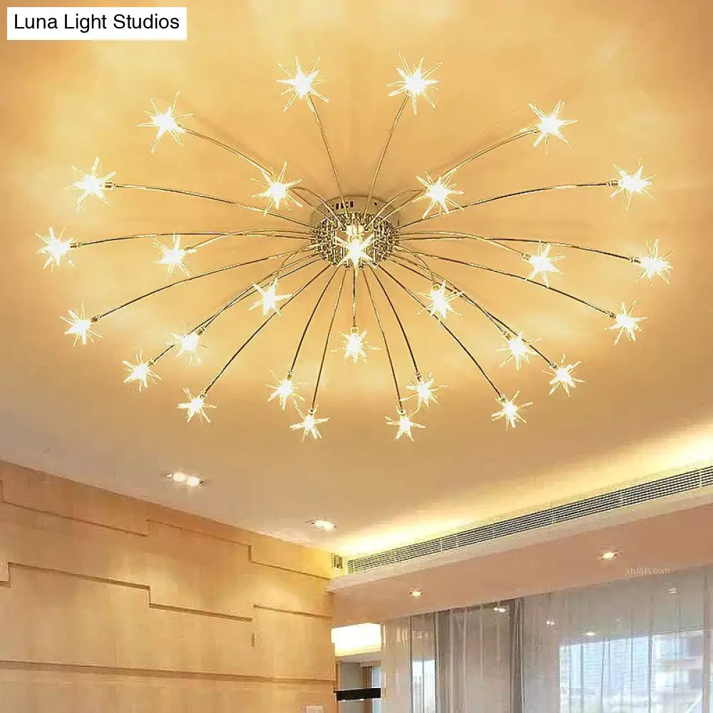 Modern Ice Flower Glass Ceiling Light Bedroom Kitchen Children Room Sky Star Lamp Designer Lighting