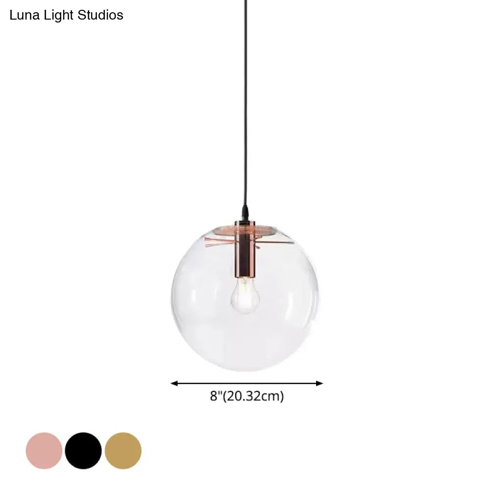 Modern Industrial Kitchen Glass Pendant Light For Dining And Bedroom