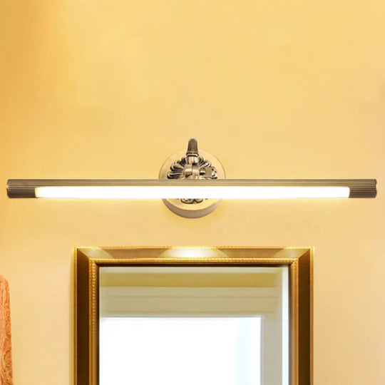 Modern Integrated Led Brass Finish Wall Sconce Light For Bathroom - Vanity Lighting 17/22 Wide / 17