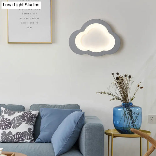 Modern Integrated Led Cartoon Wall Light - Simple Acrylic White