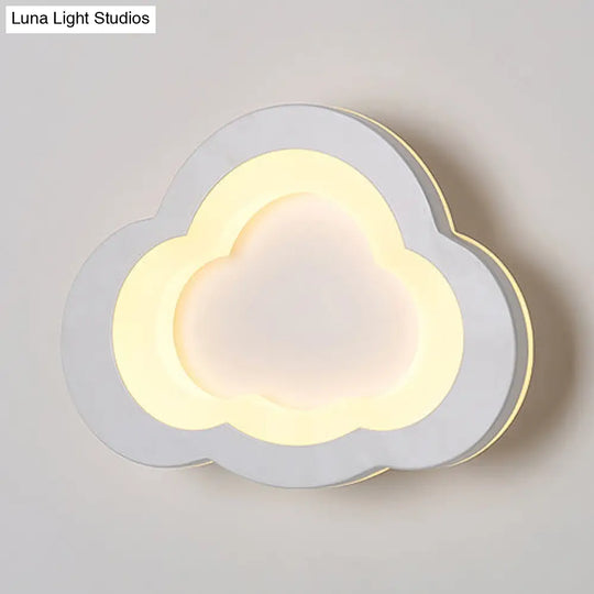 Modern Integrated Led Cartoon Wall Light - Simple Acrylic White