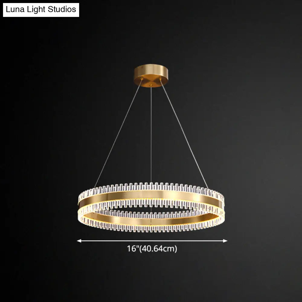 Modern Interlace Rings Chandelier - Metal Pendant Light For Living Room