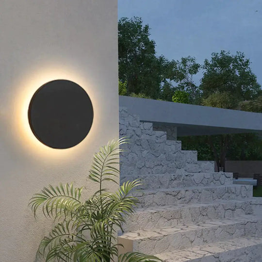 Modern Ip65 Waterproof Outdoor Led Wall Lamp Aluminum Round Squar Light Garden Porch Sconce 96V