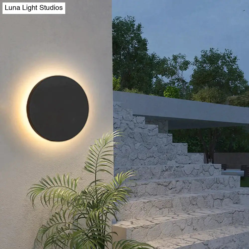 Modern Ip65 Waterproof Outdoor Led Wall Lamp Aluminum Round Squar Light Garden Porch Sconce 96V