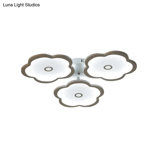 Modern Iron Acrylic Ceiling Lights - 3/6/9 Heads Unique Flower Design Indoor Lighting