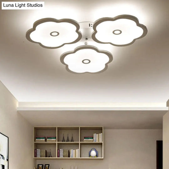 Modern Iron Acrylic Ceiling Lights - 3/6/9 Heads Unique Flower Design Indoor Lighting