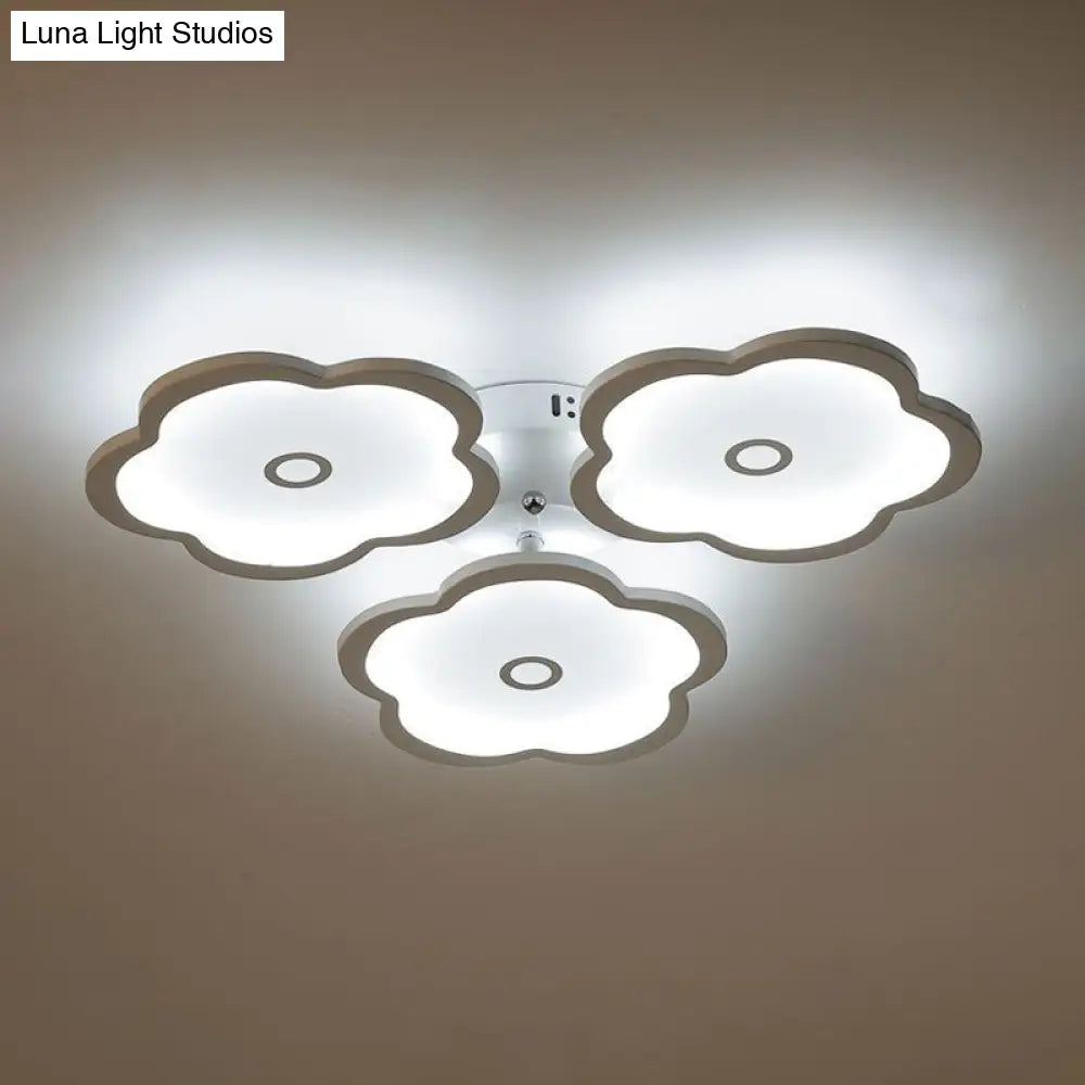 Modern Iron Acrylic Ceiling Lights - 3/6/9 Heads Unique Flower Design Indoor Lighting