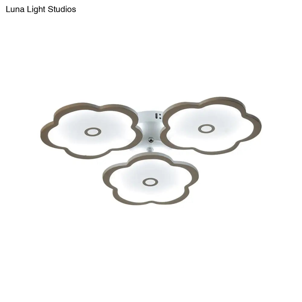 Modern Iron Acrylic Ceiling Lights - 3/6/9 Heads Unique Flower Design Indoor Lighting