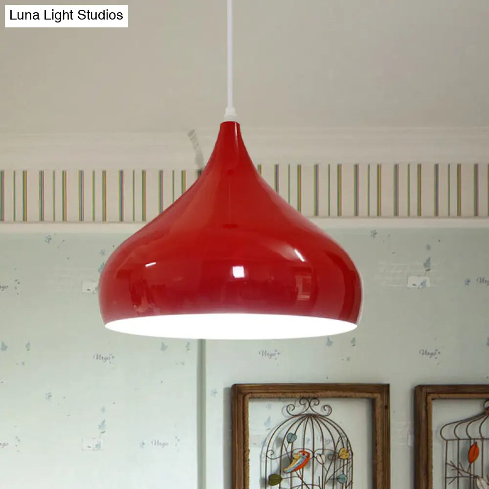 12.5/16.5 Wide Dome Pendant Lighting Modern Iron Hanging Light - 1 Black/White/Red

Note: Although