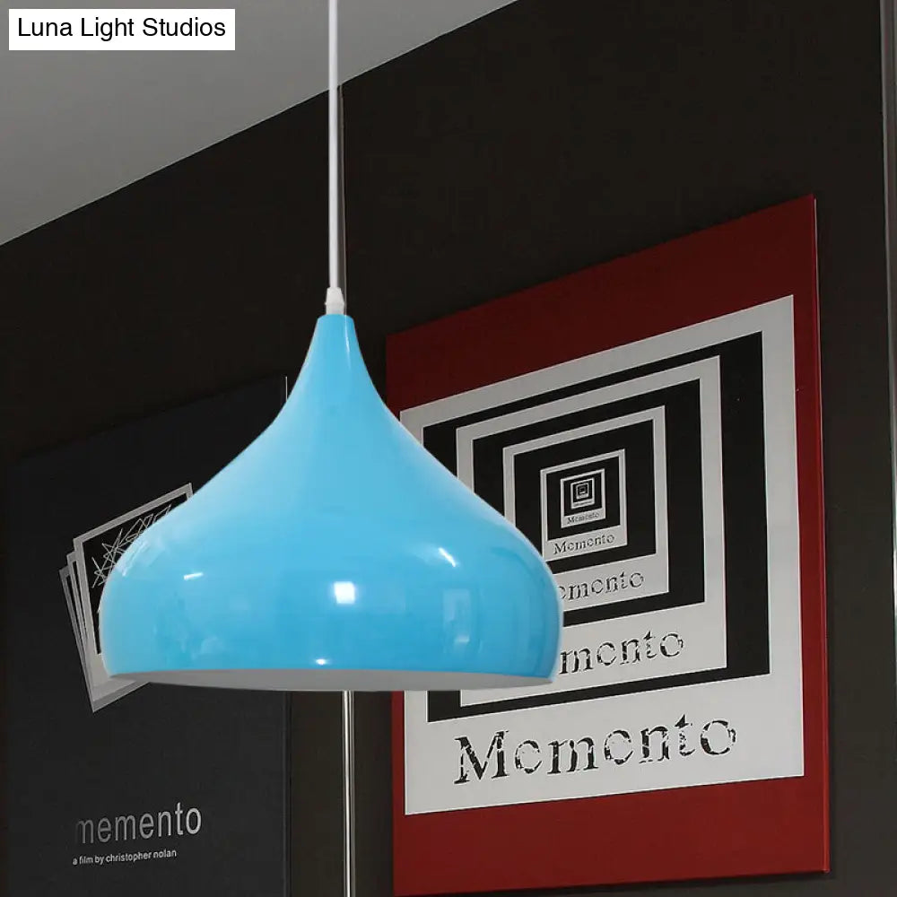 12.5/16.5 Wide Dome Pendant Lighting Modern Iron Hanging Light - 1 Black/White/Red

Note: Although