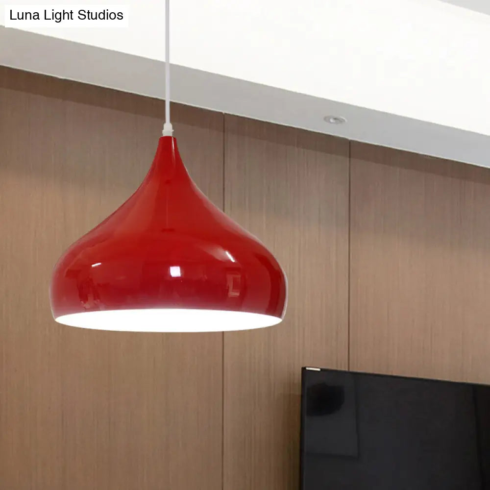 12.5/16.5 Wide Dome Pendant Lighting Modern Iron Hanging Light - 1 Black/White/Red

Note: Although