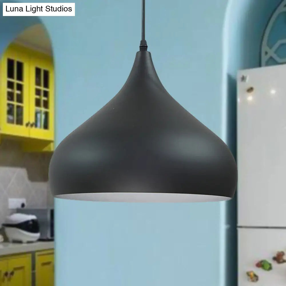 12.5/16.5 Wide Dome Pendant Lighting Modern Iron Hanging Light - 1 Black/White/Red

Note: Although