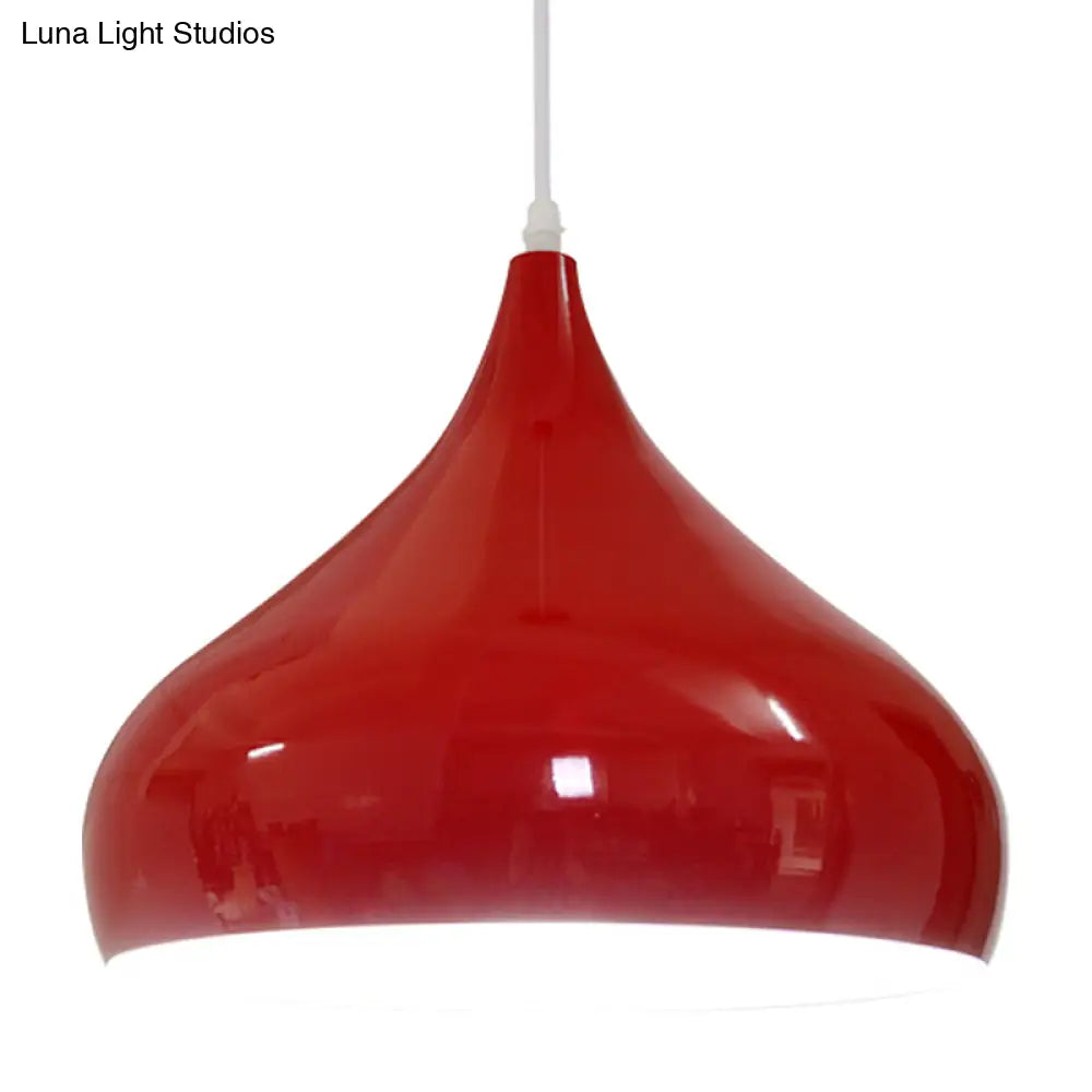 12.5/16.5 Wide Dome Pendant Lighting Modern Iron Hanging Light - 1 Black/White/Red

Note: Although