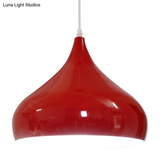 12.5/16.5 Wide Dome Pendant Lighting Modern Iron Hanging Light - 1 Black/White/Red

Note: Although