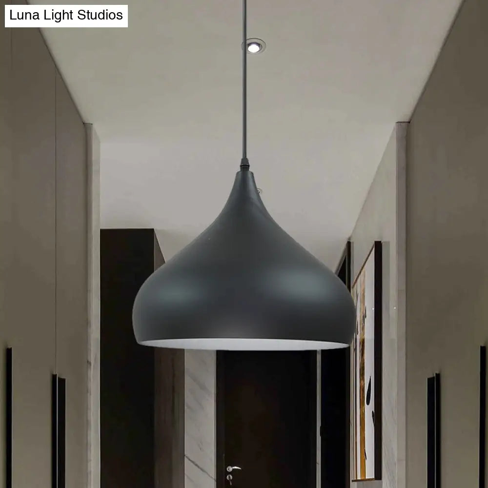 12.5/16.5 Wide Dome Pendant Lighting Modern Iron Hanging Light - 1 Black/White/Red

Note: Although