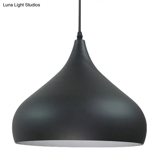 12.5/16.5 Wide Dome Pendant Lighting Modern Iron Hanging Light - 1 Black/White/Red

Note: Although