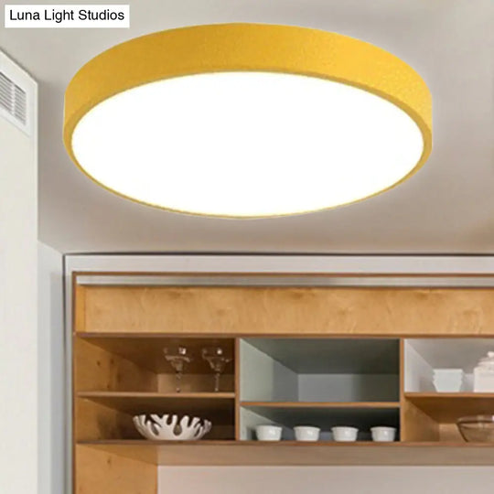 Modern Kids Bedroom Ceiling Light: Acrylic Round Flush Mount
