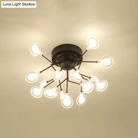 Modern Leaf-Shaped Led Ceiling Lamp For Bedroom - Acrylic Flush Mount