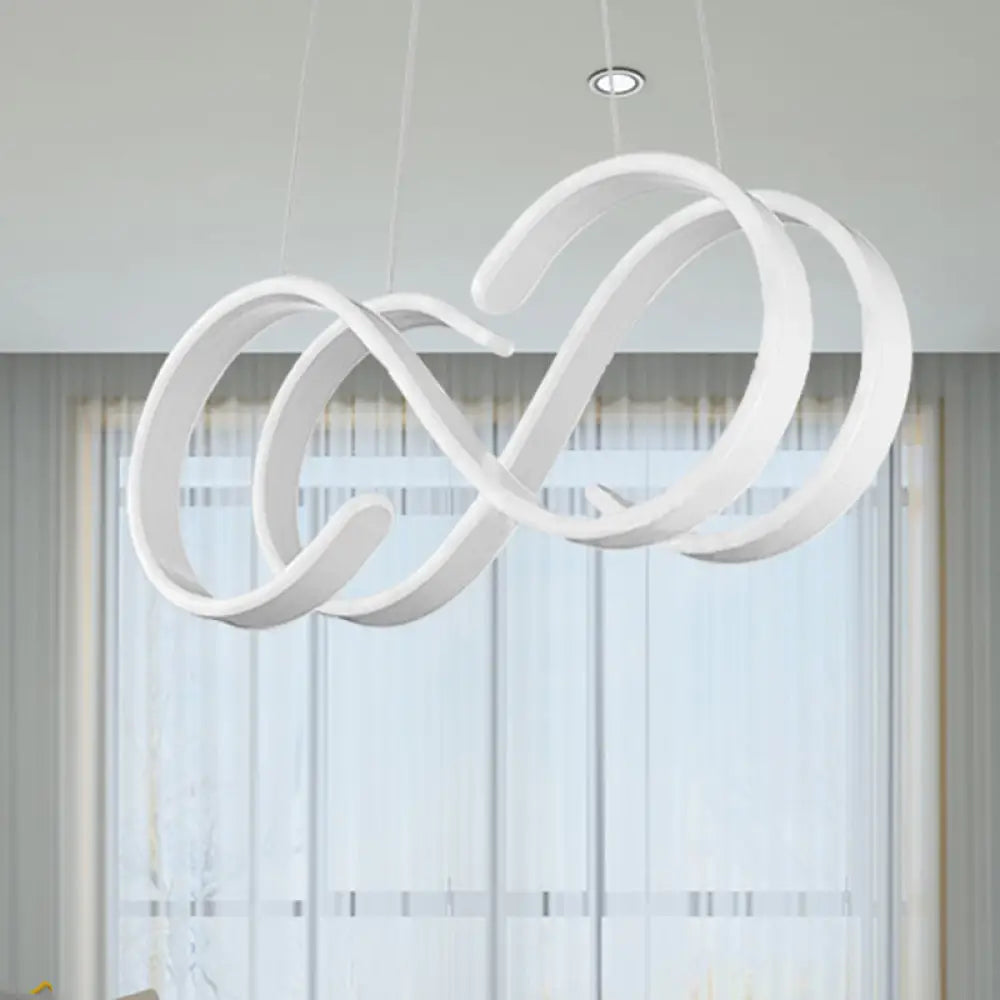 Modern Led 1-Light Drop Pendant Chandelier In Warm/White/Natural Light With Acrylic Shade White /