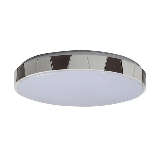 Modern Led Acrylic Circle Ceiling Lamp - White Flush Mount Light Fixture In Multiple Tones /