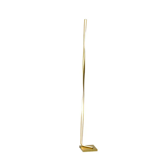 Modern Led Acrylic Floor Lamp For Study Room - Column Stand Up Lighting In Black/White/Gold With