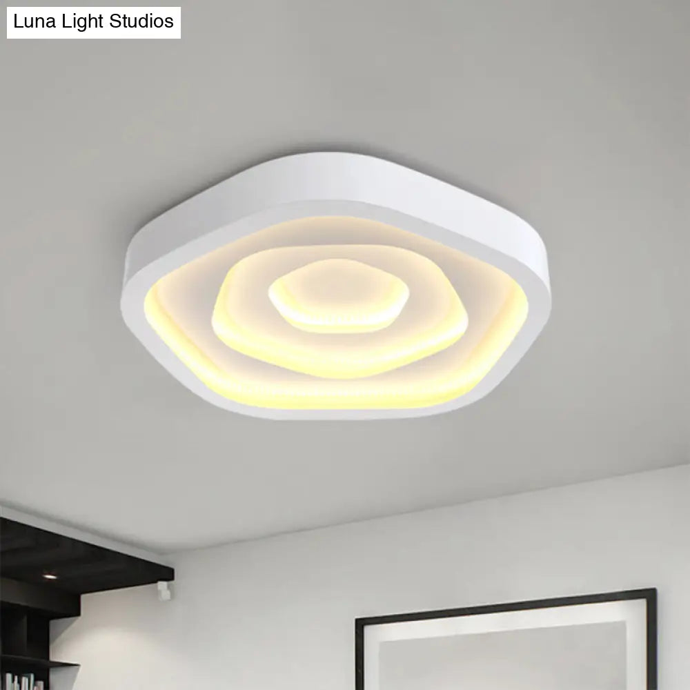 Modern Led Acrylic Flush Mount Ceiling Light - Perfect For Living Rooms