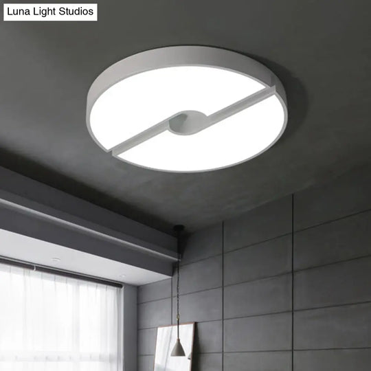 Modern Led Acrylic Flushmount Ceiling Light - White 16 - 23.5 Inch Width Options