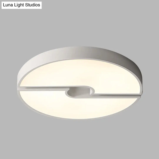 Modern Led Acrylic Flushmount Ceiling Light - White 16-23.5 Inch Width Options