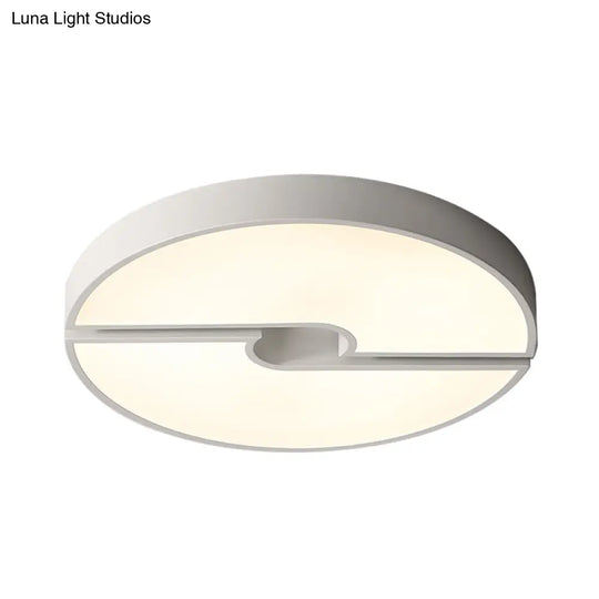 Modern Led Acrylic Flushmount Ceiling Light - White 16 - 23.5 Inch Width Options