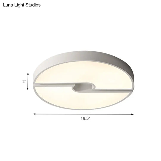 Modern Led Acrylic Flushmount Ceiling Light - White 16 - 23.5 Inch Width Options