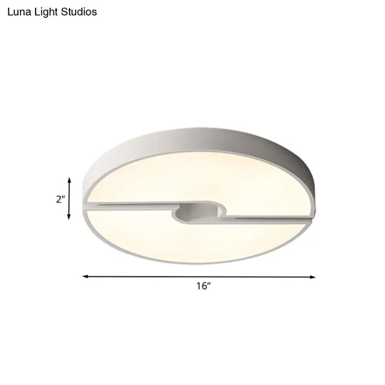 Modern Led Acrylic Flushmount Ceiling Light - White 16 - 23.5 Inch Width Options