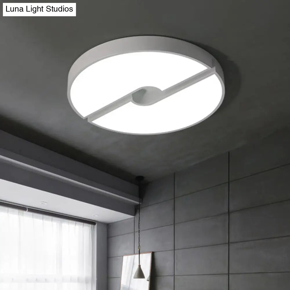 Modern Led Acrylic Flushmount Ceiling Light - White 16-23.5 Inch Width Options