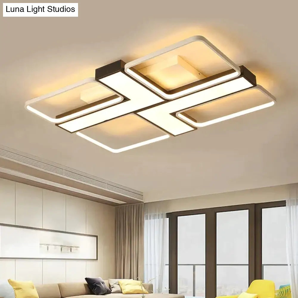 Modern Led Acrylic Lamp Ceiling For Living Room 10-20Square Meters Dimmable Lighting Fixtures