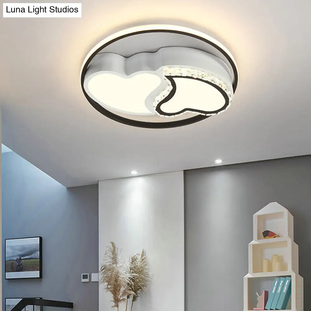Modern Led Acrylic Star Flushmount Ceiling Light - White Flush Mount For Bedrooms / C