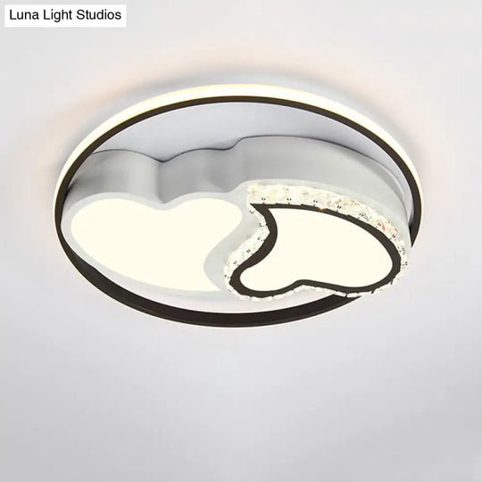 Modern Led Acrylic Star Flushmount Ceiling Light - White Flush Mount For Bedrooms