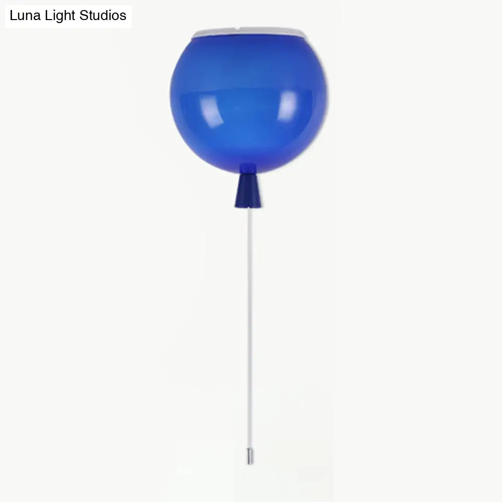 Modern Led Balloon Flush Mount Ceiling Light For Kindergartens Blue / 8