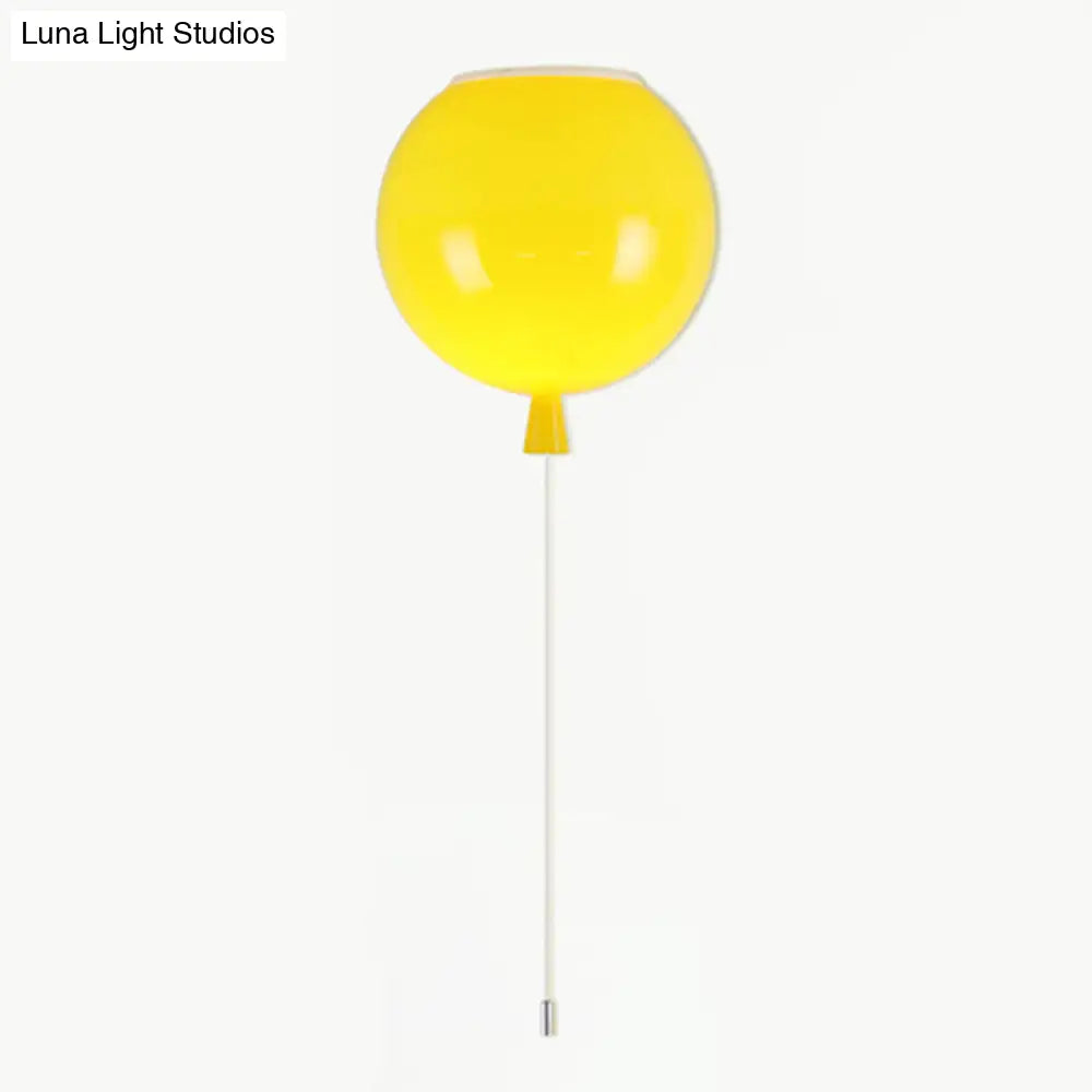 Modern Led Balloon Flush Mount Ceiling Light For Kindergartens Yellow / 8
