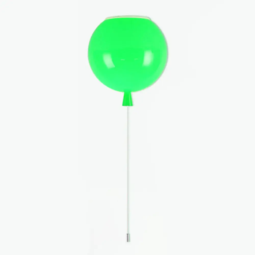Modern Led Balloon Flush Mount Ceiling Light For Kindergartens Green / 8’